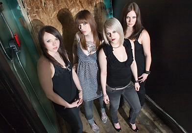 Kittie (from left): Tara McLeod, Mercedes Lander, Morgan Lander, Ivy Vujic